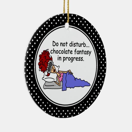 おもしろいなチョコレートユーモアのクリスマスのオーナメント セラミックオーナメント (右)
