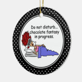 おもしろいなチョコレートユーモアのクリスマスのオーナメント セラミックオーナメント (左)