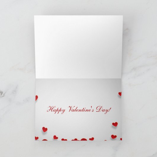 おもしろいなチョコレート恋人のバレンタインデー シーズンカード (内部)