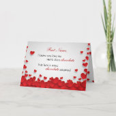 おもしろいなチョコレート恋人のバレンタインデー シーズンカード (正面)