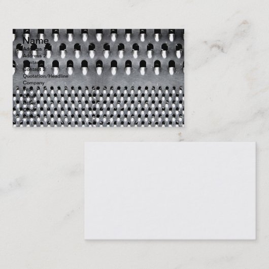 おもしろいなチーズおろし金のイメージ 名刺 (正面/裏面)