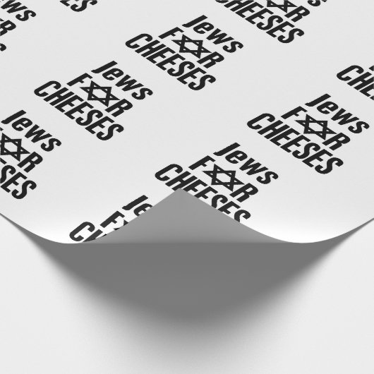 おもしろいなチーズのためのハヌカー（ユダヤ教の祭り）のハヌカーのユダヤ人 ラッピングペーパー (角)