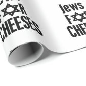 おもしろいなチーズのためのハヌカー（ユダヤ教の祭り）のハヌカーのユダヤ人 ラッピングペーパー (ロールコーナー)