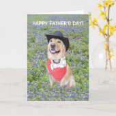 おもしろいなテキサス州の父の日 カード (黄色い花)