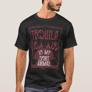 おもしろいなテキーラの飲むギフトのテキーラ私の精神 Tシャツ