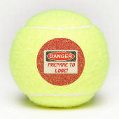 おもしろいなテニスは平手で打ちます話の球を失うことを準備します テニスボール (正面)