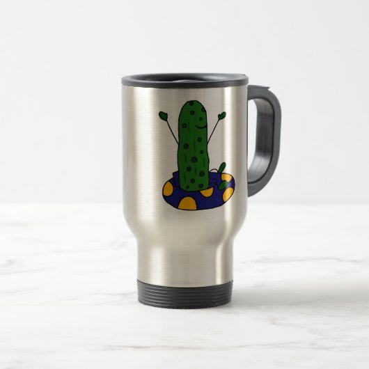 おもしろいなディル・ピクルスは管です トラベルマグ (正面右)