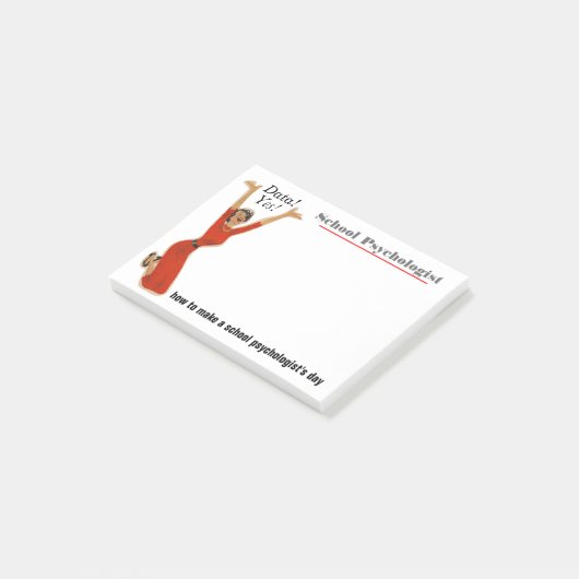 おもしろいなデータによって運転される学校の心理学者の付箋 ポストイット (アングル)