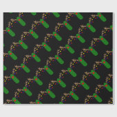 おもしろいなトナカイのピクルスのクリスマスの漫画 ラッピングペーパー (フラット)