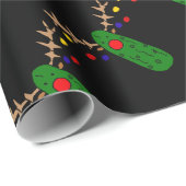 おもしろいなトナカイのピクルスのクリスマスの漫画 ラッピングペーパー (ロールコーナー)