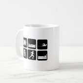 おもしろいなトライアスロン コーヒーマグカップ (正面左)