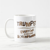 おもしろいなトランペットのギフト コーヒーマグカップ (左)