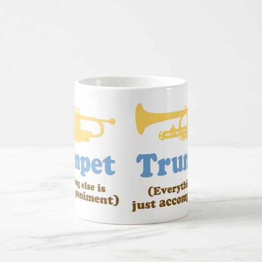 おもしろいなトランペットの冗談 コーヒーマグカップ (中央)
