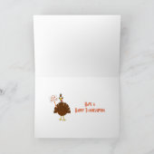 おもしろいなトルコ日の感謝祭の挨拶 シーズンカード (内部)