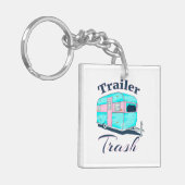 おもしろいなトレーラーの屑RVのキャンプ キーホルダー (正面左)