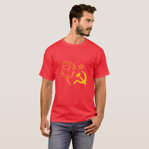 おもしろいなドナルド・トランプのプロフィールのソ連国旗 Tシャツ