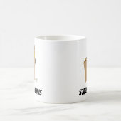 おもしろいなドナルド・トランプの安定した天才馬 コーヒーマグカップ (中央)