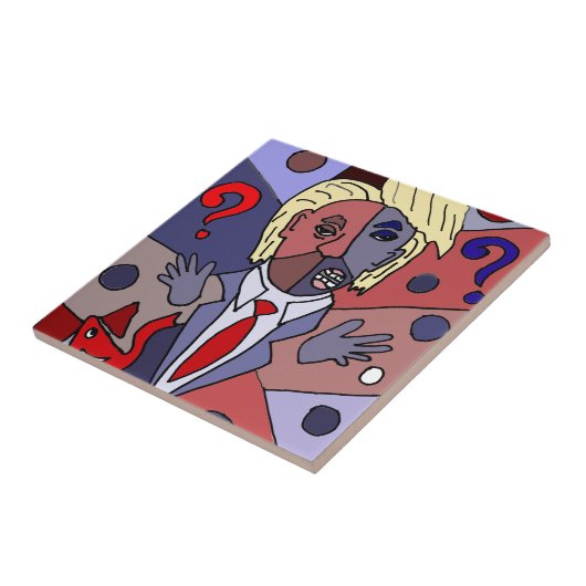 おもしろいなドナルド・トランプの芸術の抽象芸術 タイル (側面)