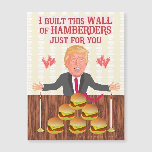 おもしろいなドナルド・トランプHamberdersの壁のバレンタインデー (正面)