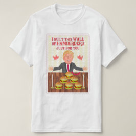 おもしろいなドナルド・トランプHamberdersの壁のバレンタインデー Tシャツ
