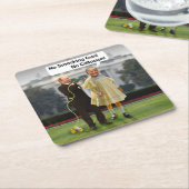 おもしろいなドナルド・トランプPutin Smocking銃の冗談 スクエアペーパーコースター (アングル)