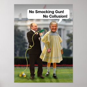 おもしろいなドナルド・トランプPutin Smocking銃の冗談 ポスター