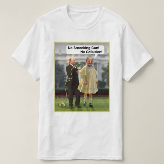 おもしろいなドナルド・トランプPutin Smocking銃の冗談 Tシャツ (デザイン正面)