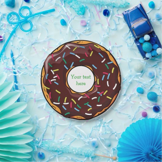 おもしろいなドーナツ砂漠の紙皿 ペーパープレート (パーティー)