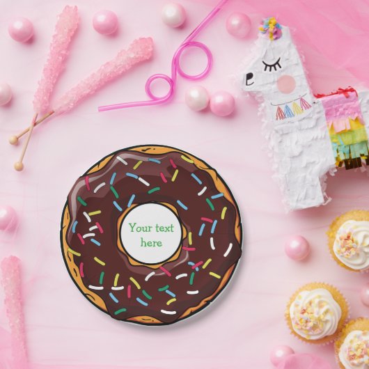 おもしろいなドーナツ砂漠の紙皿 ペーパープレート (パーティー)