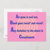 おもしろいなナースか呼吸のセラピーのギフト ポストカード (正面/裏面)