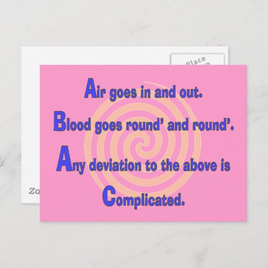 おもしろいなナースか呼吸のセラピーのギフト ポストカード (正面/裏面)