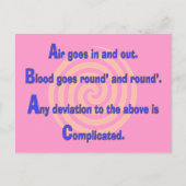 おもしろいなナースか呼吸のセラピーのギフト ポストカード (正面)