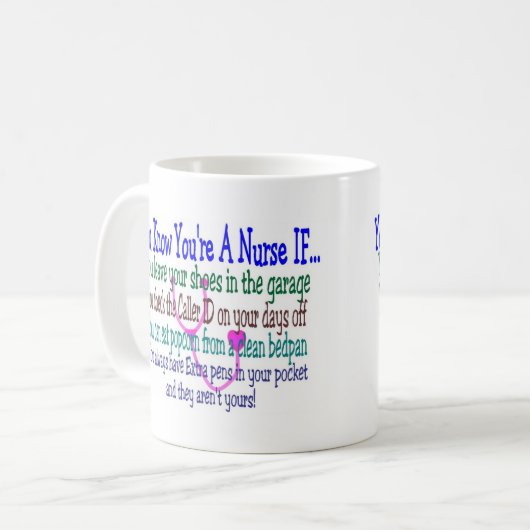 おもしろいなナースのことわざ コーヒーマグカップ (正面左)