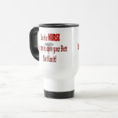 おもしろいなナースのギフト トラベルマグ (正面左)