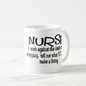 おもしろいなナースのコーヒー・マグ コーヒーマグカップ (正面右)