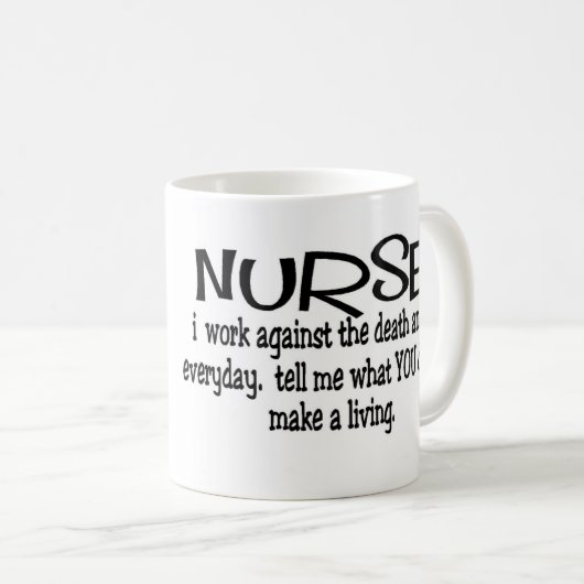 おもしろいなナースのコーヒー・マグ コーヒーマグカップ (正面右)