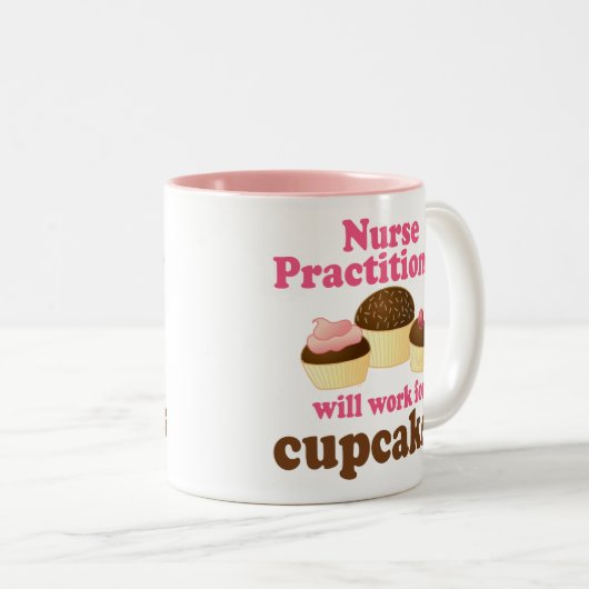 おもしろいなナースの従業者 ツートーンマグカップ (正面右)