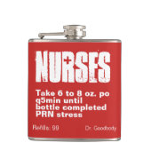 おもしろいなナースの規定のラベル フラスク (正面)