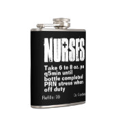 おもしろいなナースの規定の黒のビニールの包まれたなフラスコ フラスク (右)