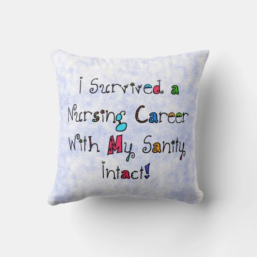 おもしろいなナースの退職の枕 クッション (裏面)