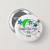 おもしろいなナースのTシャツおよびギフト 缶バッジ (正面&裏面)