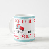 おもしろいなナースまたはMedical博士の丸薬マグ コーヒーマグカップ (正面左)