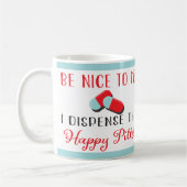 おもしろいなナースまたはMedical博士の丸薬マグ コーヒーマグカップ (左)