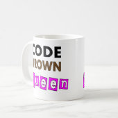 おもしろいなナース"コードブラウンの女王"のギフト コーヒーマグカップ (正面左)