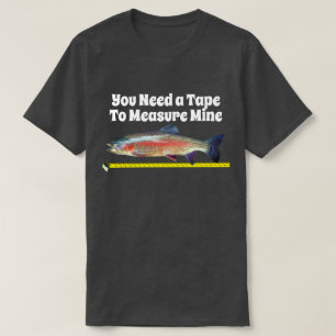 おもしろいなニジマスおよび巻尺 Tシャツ