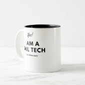 おもしろいなネイルの技術の白黒かわいい ツートーンマグカップ (正面左)