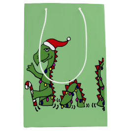 おもしろいなネス湖モンスターのクリスマスのギフトバッグ ミディアムペーパーバッグ