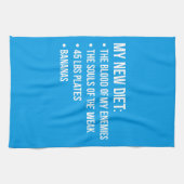 おもしろいなノベルティのトレーニングのユーモア-私の新しいダイエット-体育館 キッチンタオル (横)