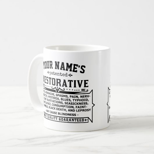 おもしろいなノベルティのパーソナライズな万能薬のヴィンテージ2 コーヒーマグカップ (正面左)