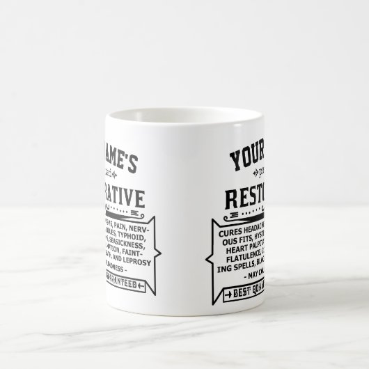 おもしろいなノベルティのパーソナライズな万能薬のヴィンテージ2 コーヒーマグカップ (中央)